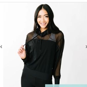 Zyia Black Mesh Winner Hoodie